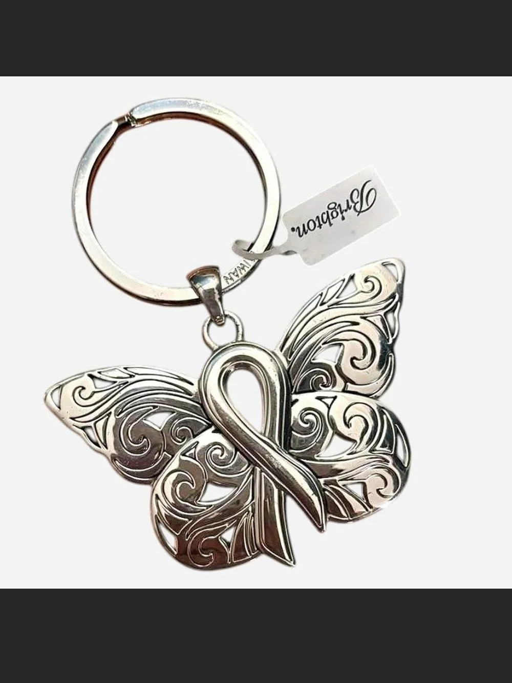 Brighton Power Of Pink Butterfly Ribbon Keychain
